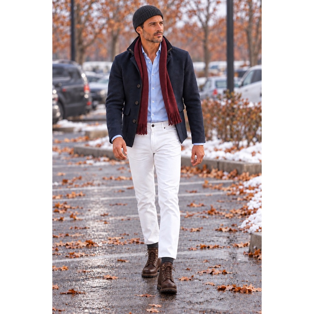 Rare Praio Edizione Limitata 004 di 969 White Cotton Pants Mens 34 Made in Italy
